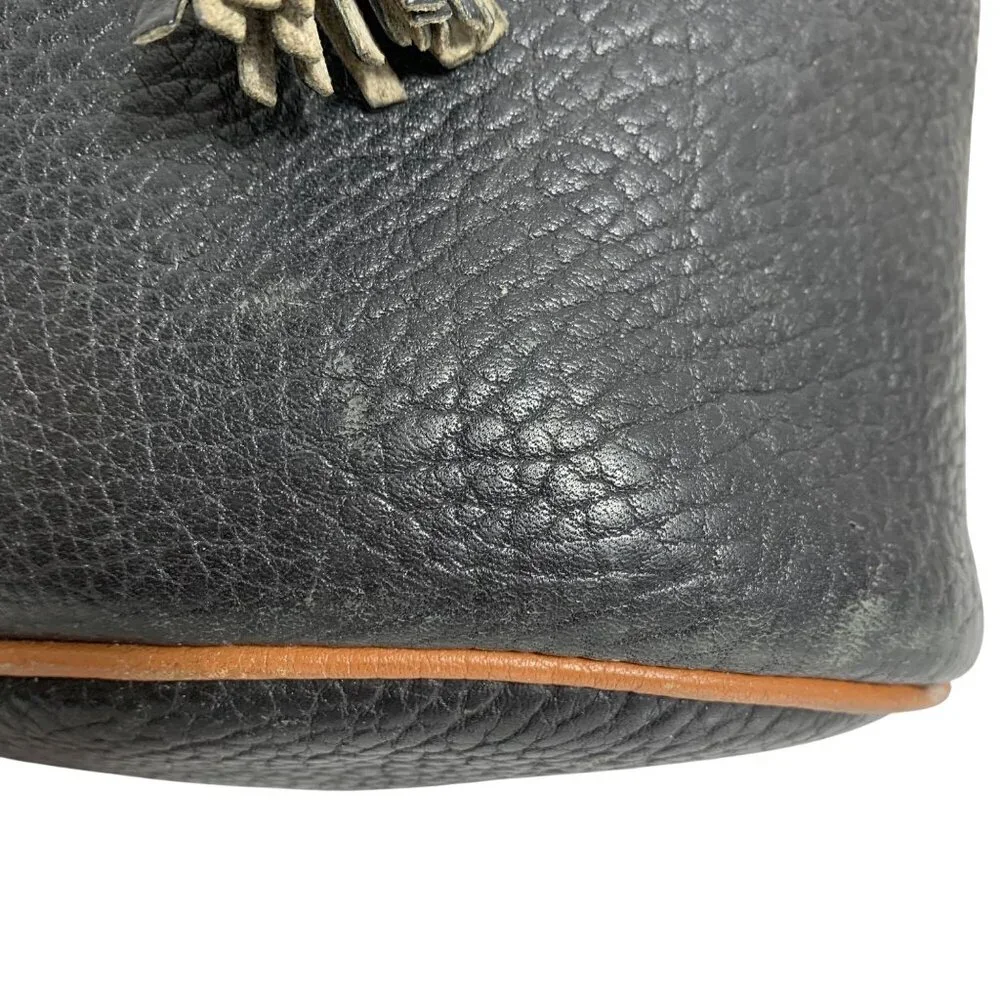 VTG 90s Dooney Bourke All-Weather Leather Teton Tassel Mini Backpack USA + Charm